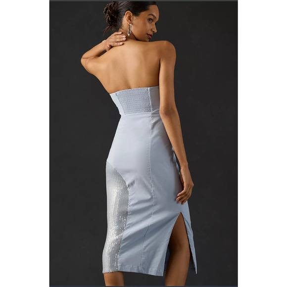 Anthropologie Strapless Slim Midi Dress - New Size 16 - Picture 2 of 4